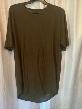 Olive Green Crewneck T-Shirt Dress